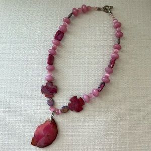 Beautiful stone and beaded necklace